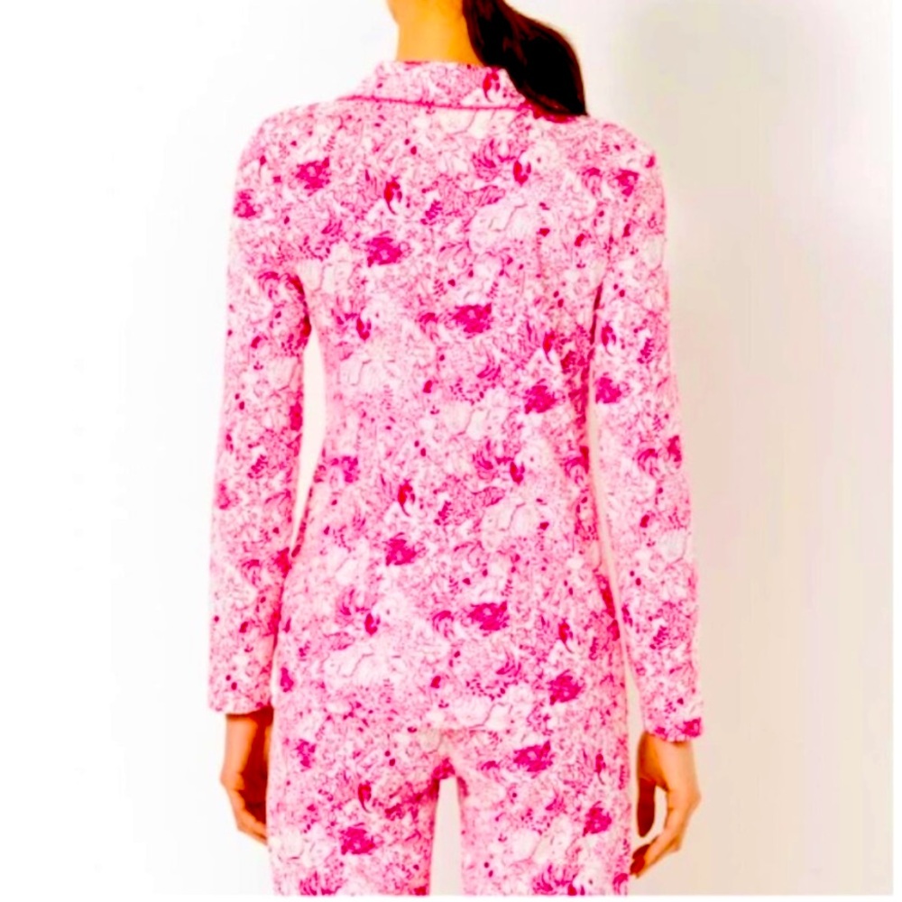 NWT ❤️NEW 2025 PATTERN!❤️
LILLY PULITZER PJ Knit Button Up Top Raspberry Rouge L - Picture 3 of 13